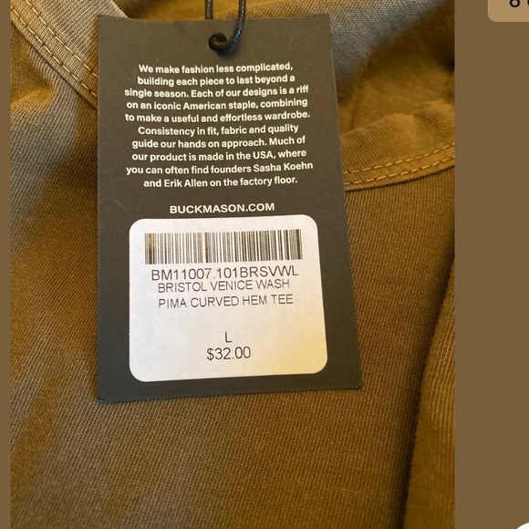 Men’s Buck Mason Bristol Venice Wash Pima t-shirt - Picture 6 of 6